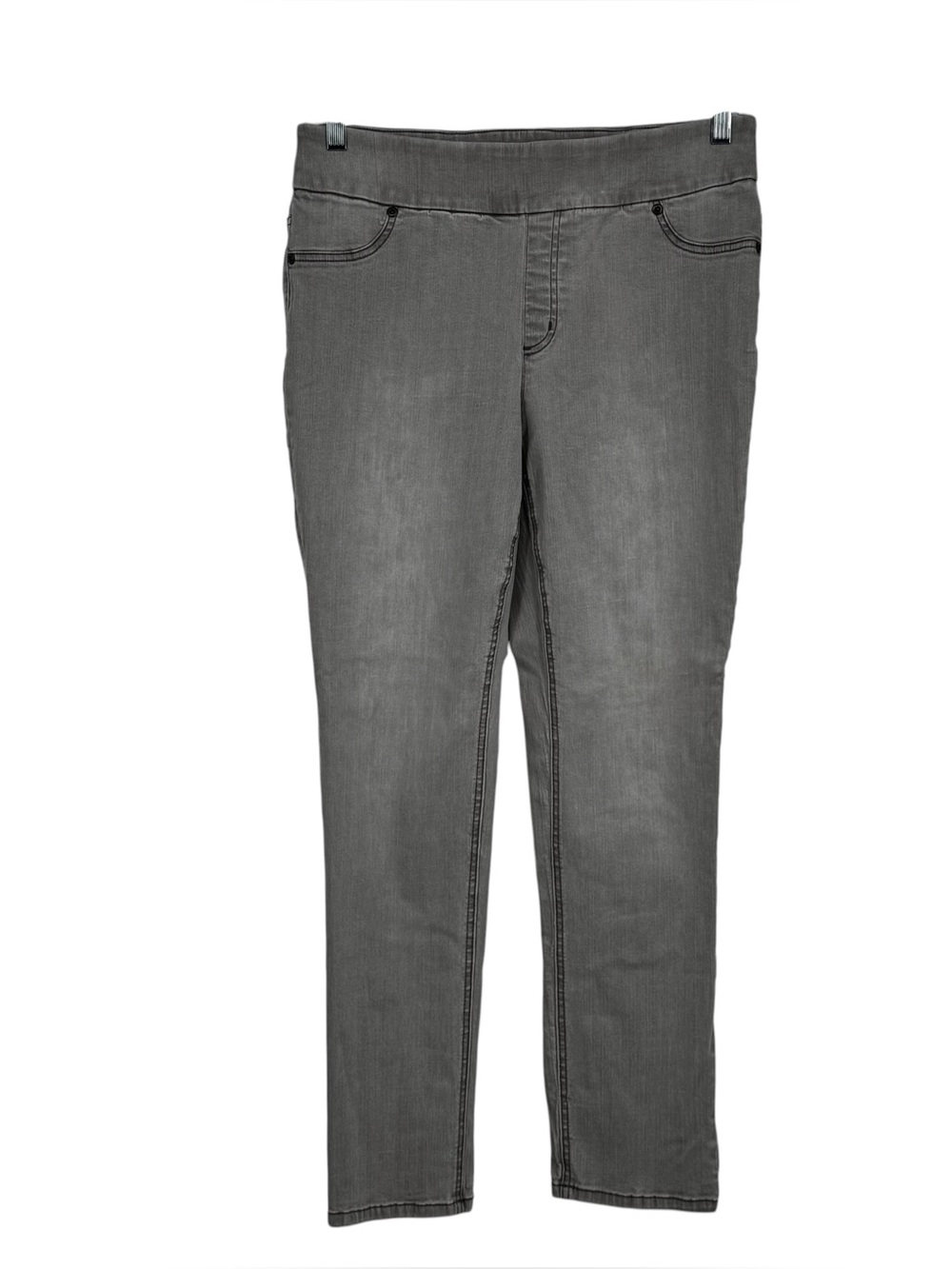 Chico Size 1.5 (Reg 10) Gray/Tan Cotton/Poly/Span Perfect Stretch Pull On Jeans